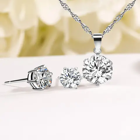 Combination of Diamond-studded Ladies Jewellery