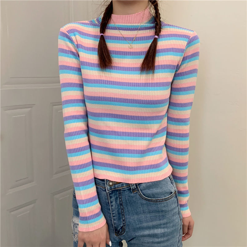 Women's Korean Style Slim Short Knitted Sweater