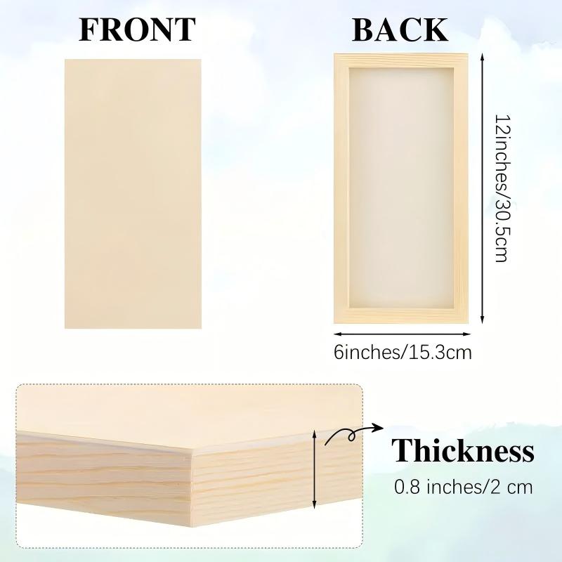 Set Of 20 Premium Pine Art Panels Thick, Durable, Blank Surfaces  Ideal For Painting, Sketching, And Crafts Perfect For Artists And Hobbyists  Great For Christmas, Halloween, And Thanksgiving.
