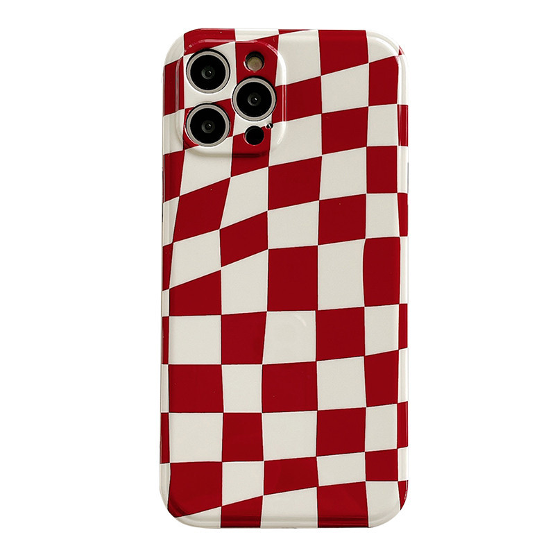 Red and white chessboard