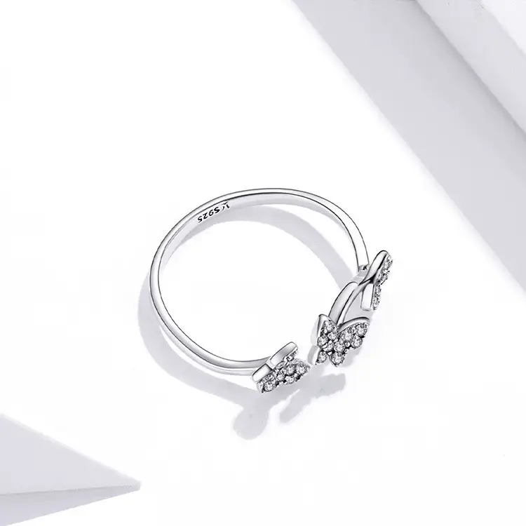 S925 Silver Butterfly Girl Fashion Special-interest Ring