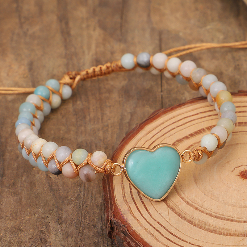 Creative Woven Double Entanglement Stone Beads Yoga Bracelet