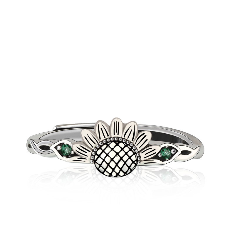 Valentine's Day Gift Girlfriend Sen 925 Art Retro Ring