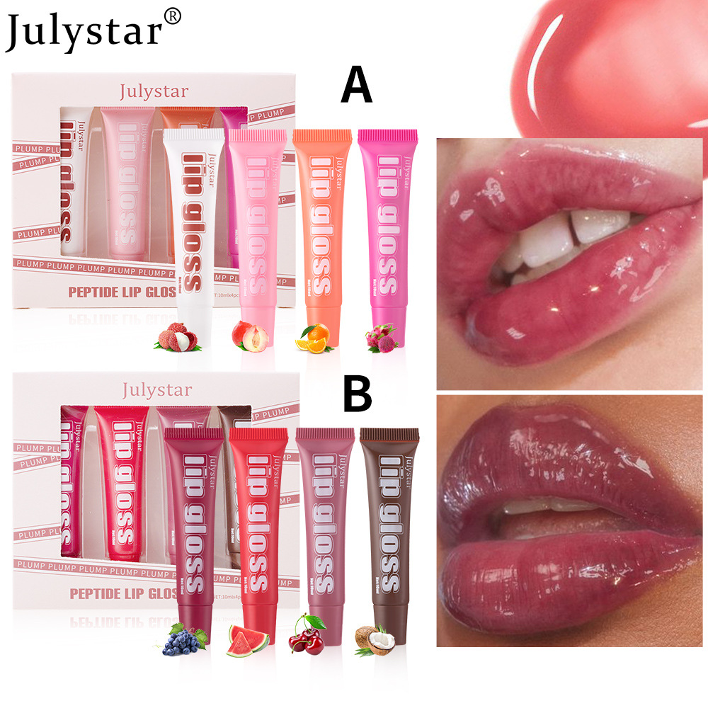 Lip Moisturizing Fruit Flavor Lip Honey 4-piece Set Lip Glaze Moisturizing Hydrating Lip Oil Makeup — foto 7
