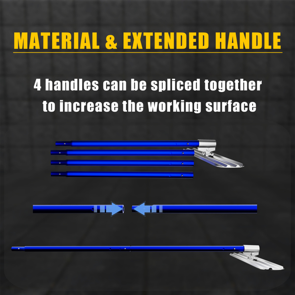 Bull Float Concrete Tools,48inx8in Magnesium Aluminum Alloy Concrete Float With 4 Combinable Handles,Concrete Bull Float With Carrying Toolbox,Trowel,Concrete Bull Float Kit For Concrete Finishing — foto 4