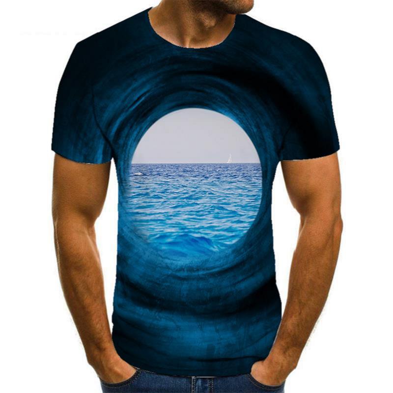 Title 30, Camisetas Masculinas Casuais com Estampa 3D Man...