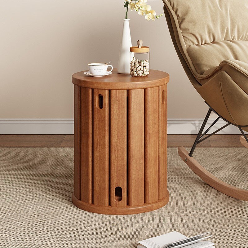 4-In-1 Wood Stool,Stackable Stools Set Of 4, Round Chair Nest Side Table,18 Inch — image 7