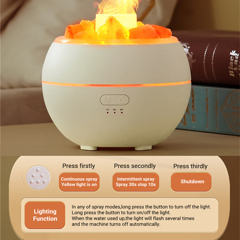 Salt Stone Simulation Flame Aromatherapy Machine — foto 2