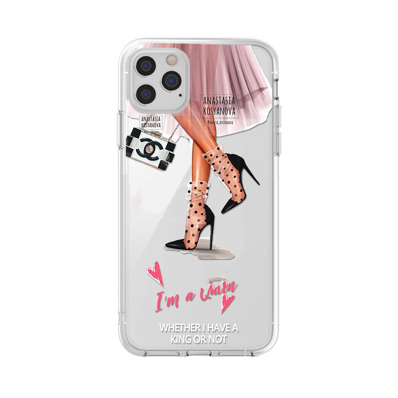 Fashion Lady Mobile Phone Case Transparent TPU Soft Protective Cover - Image 9