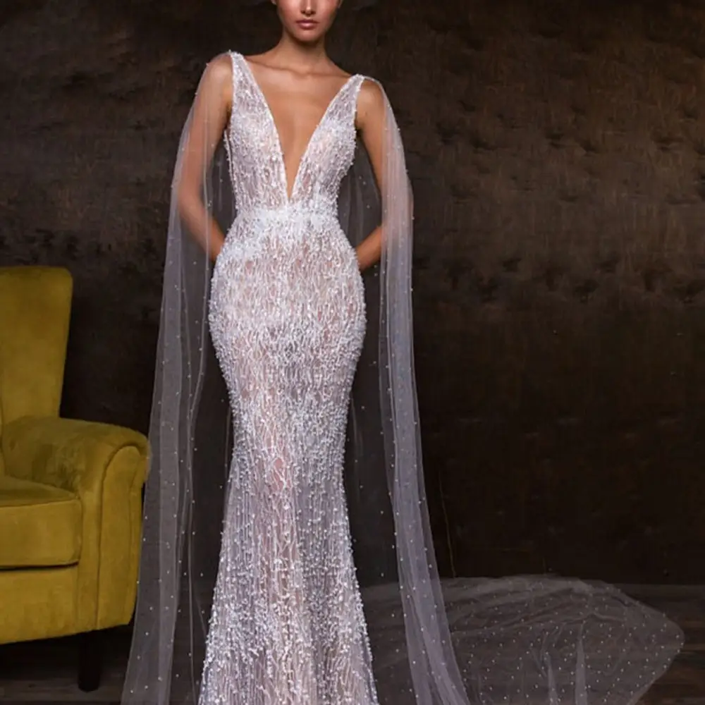 Bridal All-Match Shawl Thin Soft Mesh Dress