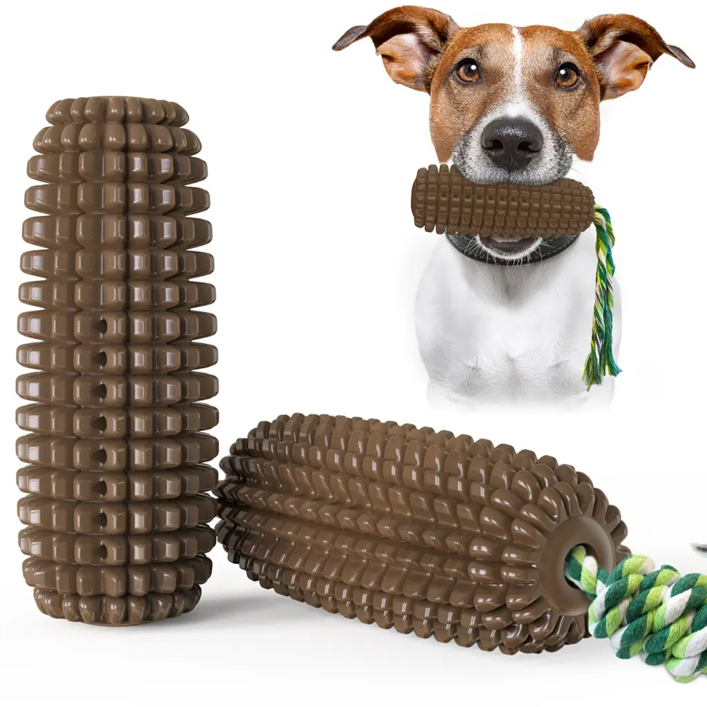 Dog Corn Molar Stick Chew Resistant Toy - Chocolate A