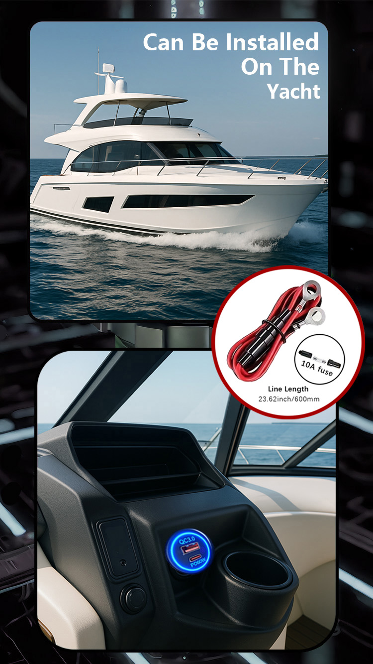 The New 60W Mobile Phone Charger For Automobiles, Motorcycles And Ships Is Refitted With Special Intelligent Super Fast Charging Port A-port C.