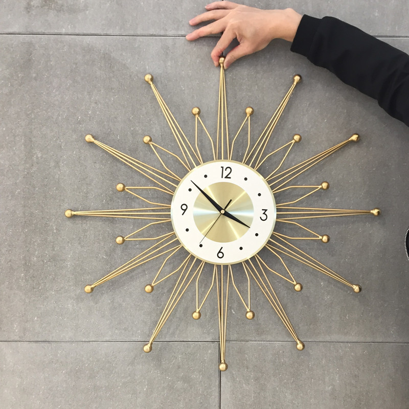 Wrought Iron Wall Clock, Flower Shape, picture 2 of 5