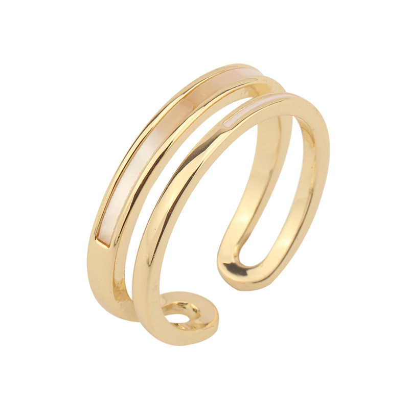 Women's Fritillaria Double Plain Ring Gold - Shop at LoveMi