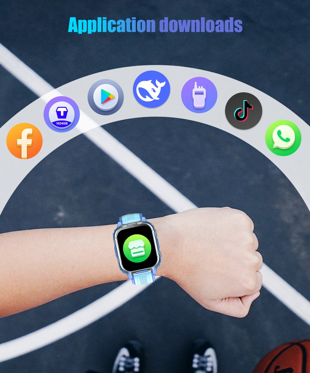 4G Kids Smart Watch With GPS Tracker, Video Call, SOS Safety Alert, WiFi Positioning, Camera, Sleep Monitor Pedometer Smartwatch For Boys And Girls