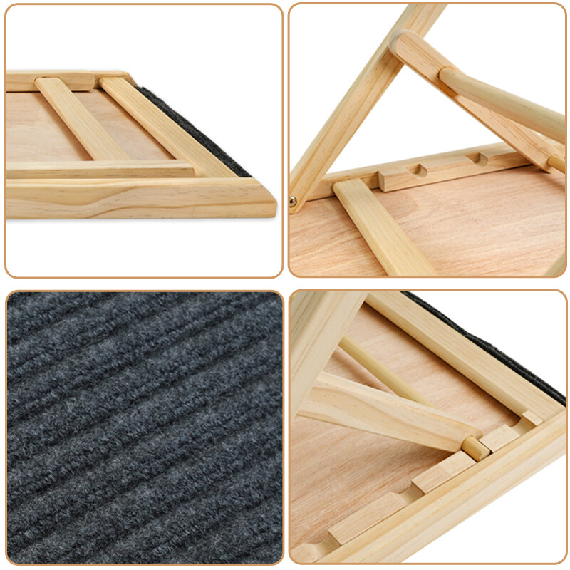 Dog Stair Foldable Non-Slip Pet Ramp Adjustable Heights Ladder For Car Sofa Bed 4