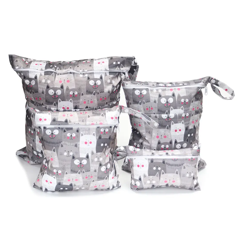 Cartoon Printing Four-piece Diaper Bag Storage