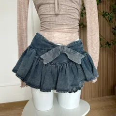Butterfly Denim Skirt For Women - View 1