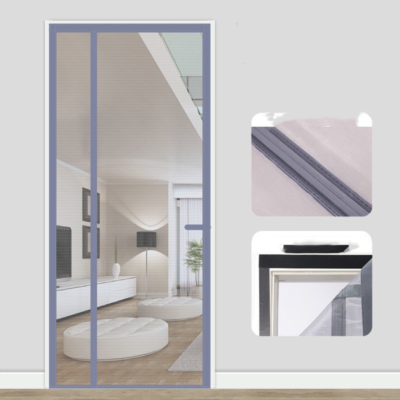 Magnetic Hands-Free Mesh Screen Door – Self-Sealing High-Density Insect Screen, Easy Tool-Free Installation, Pet and Kid-Friendly Magnetic Closure for Fresh Air and Bug Protection