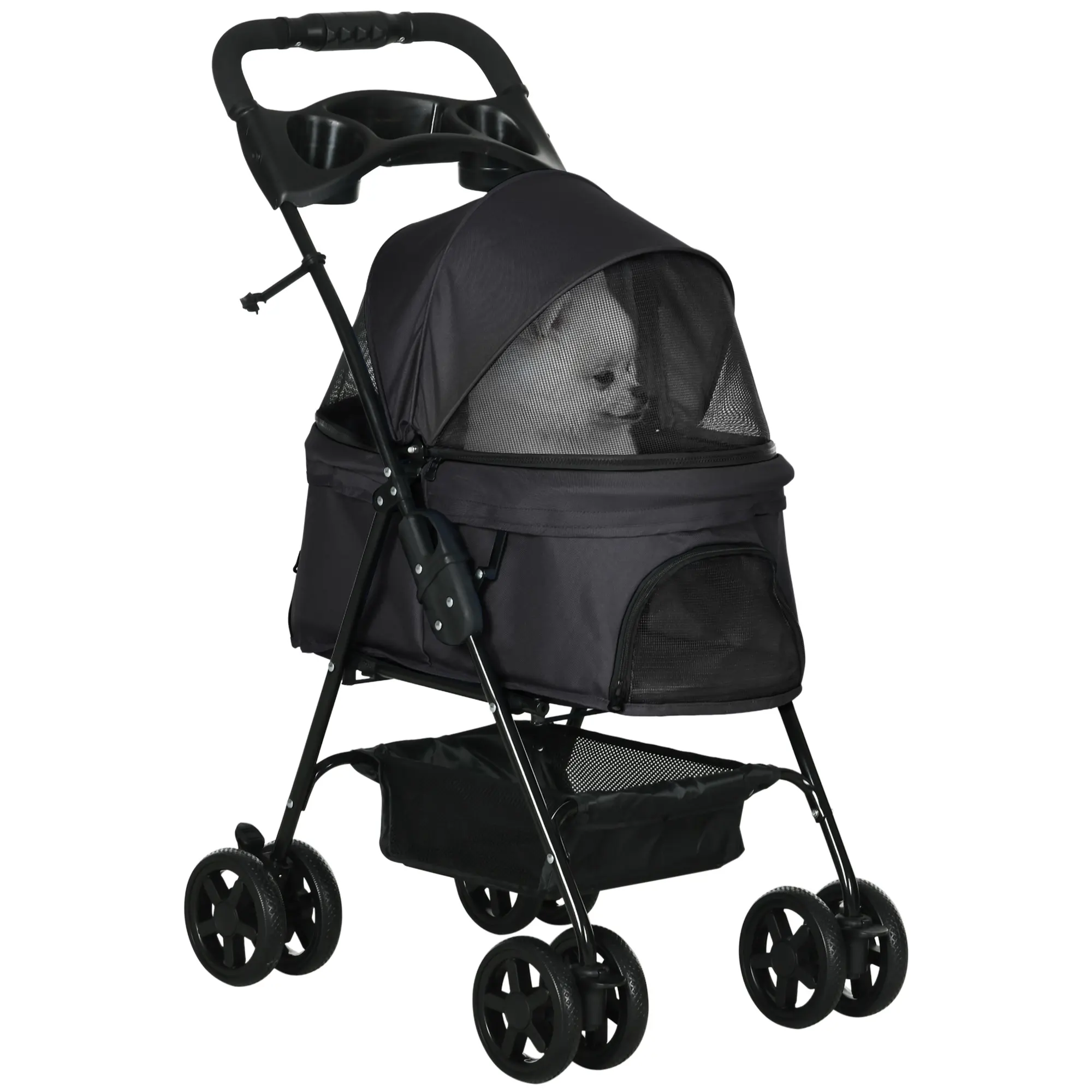 PawHut Dog Pram Stroller Foldable Pet Pushchair