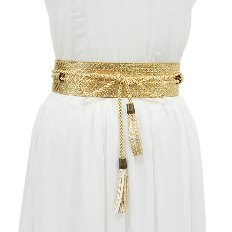 Women's Belt Slim Snake Pattern Wide Trim