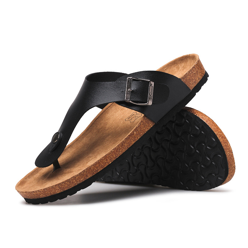Slippers Summer Flip-Flops Beach Shoes Couples Cork Leisure Flip Flops