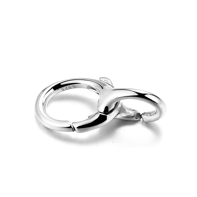 Basic Lobster Clasp Hard Rubber X Bracelet Diy Silver Fitting S925