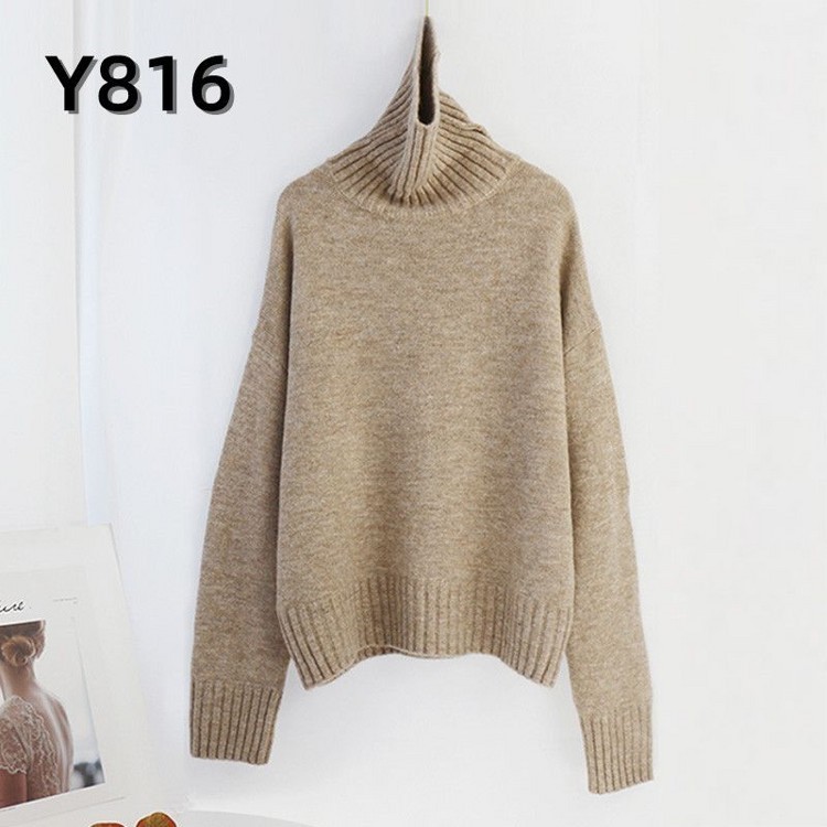 Women Knitted Turtleneck Sweater Pullover Jumper Batwing Top