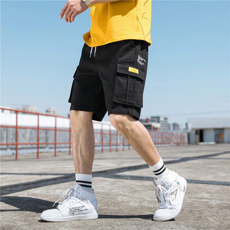 Men's Fashion Hong Kong Style Loose Five Point Shorts