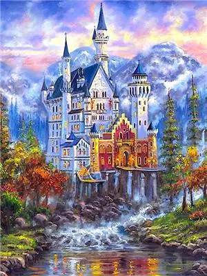Diamond Painting Landscape Full Square Diamond Cross Stitch Embroidery 5Style - Shop at LoveMi