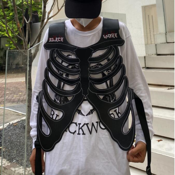 Flower Skin Skull Skeleton Detachable Vest