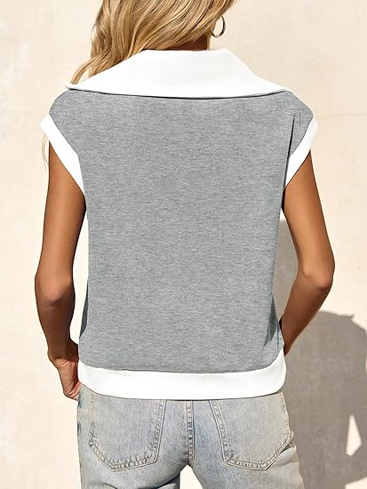 women’s color-block half zip sweatshirt