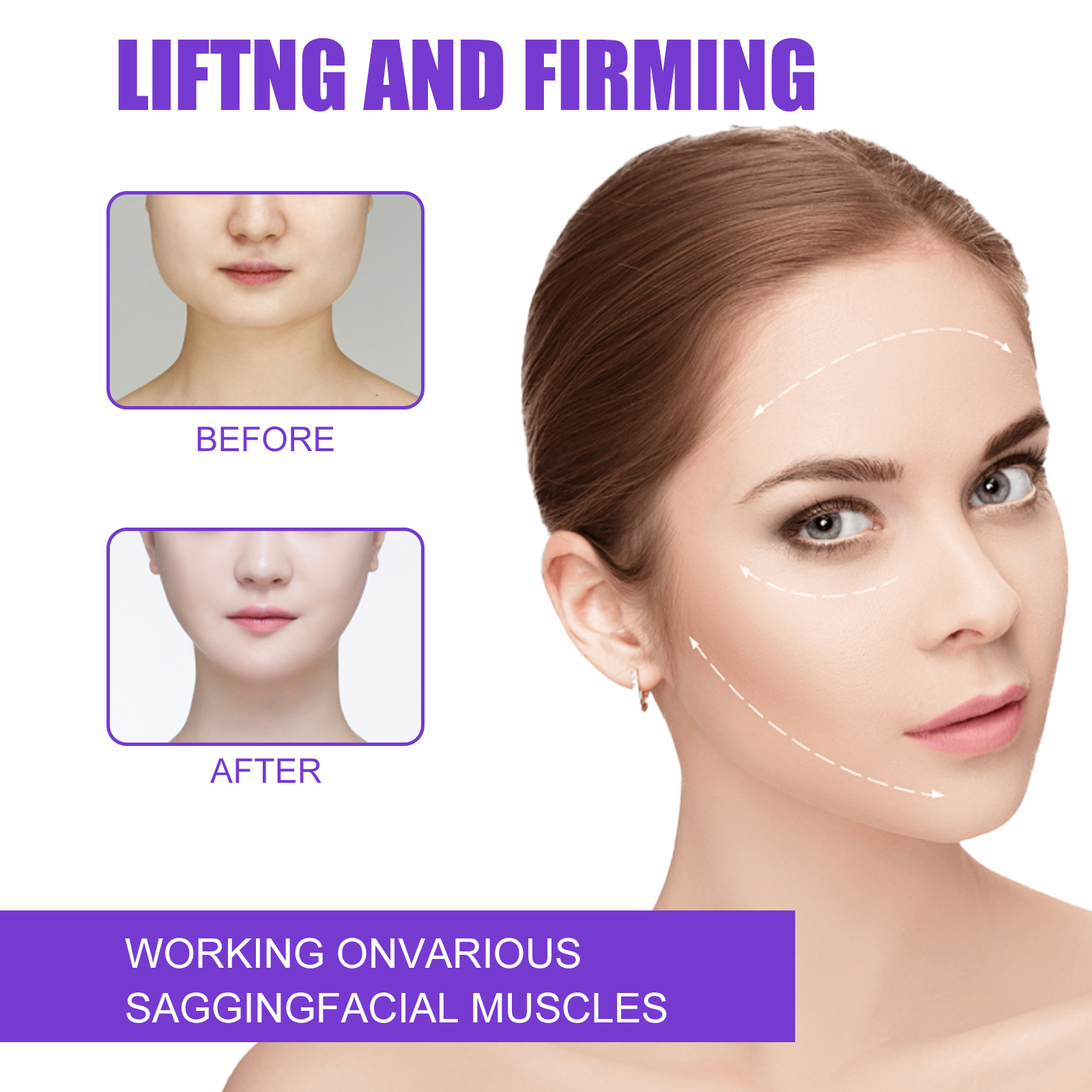 Jaysuing V Face Firming Cream, Contours Tightening, Chin Lifting Facial Skin Relaxation Massage Cream image 4