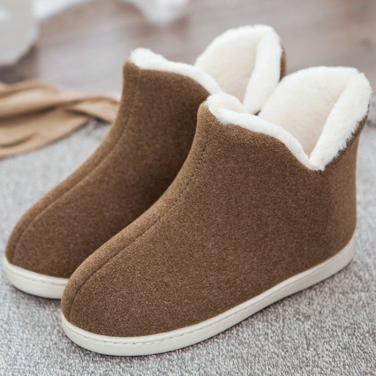 Title 4, High-heel cotton slippers