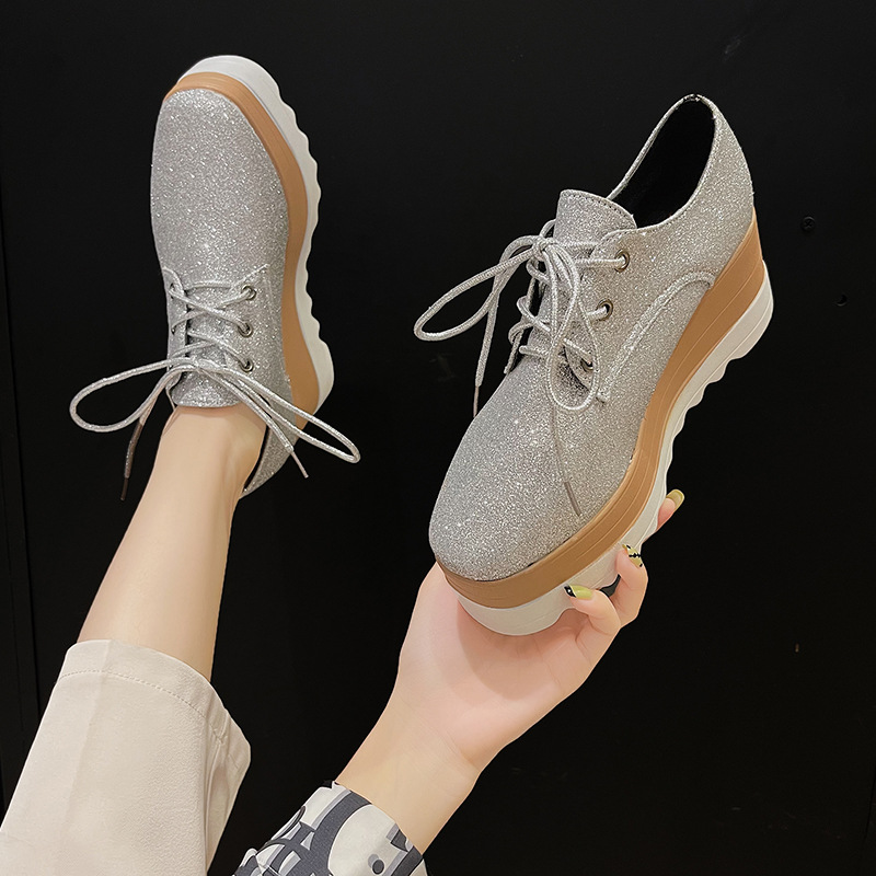 New British Style Sponge Cake Women's Thick-soled College Style Casual Shoes Soft Girl Increased