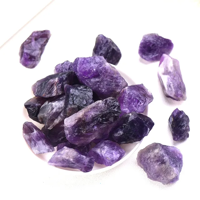 Natural Amethyst Original Stone Aromatherapy Fish Tank Decoration Purple - Shop at LoveMi