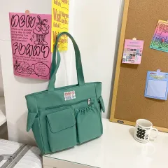Women's Fashionable And Versatile Casual Solid Color Shoulder Bag - Green - View 1