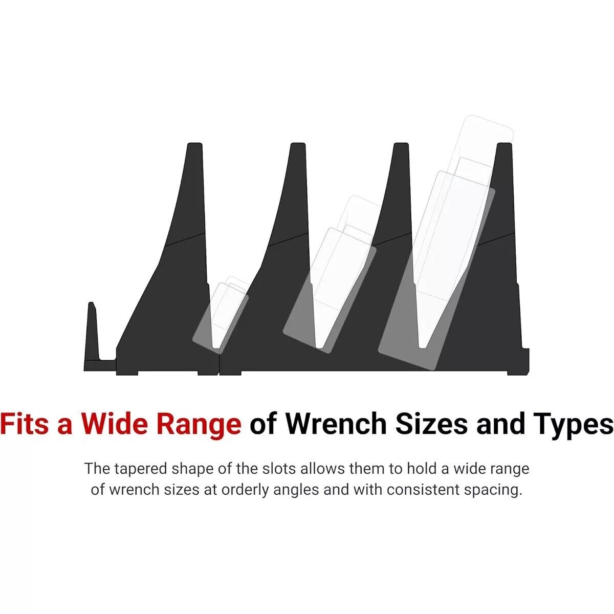 80PCS Magnetic Wrench Organizer Widget Portable Tool Storage Shelf Black — image 8