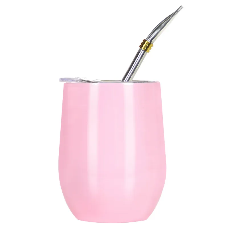 Stainless Steel Cup With Lid Special Cup For Mate Tea - Light Pink
