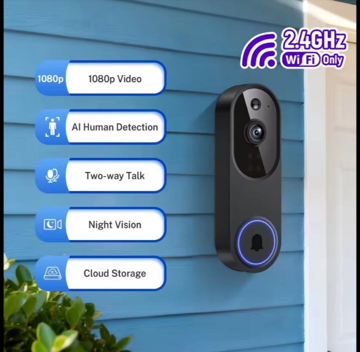 Wireless Video Door Phone Ring Cordless Home Security Camera With Mobile App 6