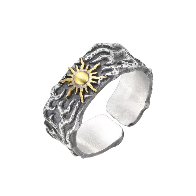 Title 6, Bague Ouverte Rétro Soleil pour Homme Tendance....