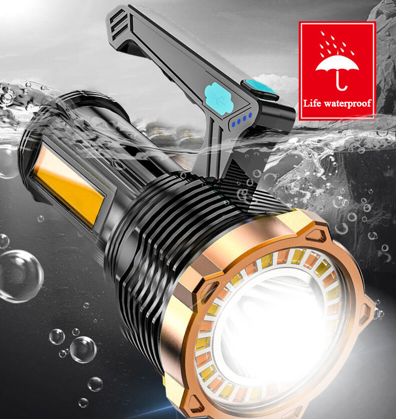 LED Torch USB Rechargeable COB Work Light Flashlight Spotlight Powerful Camping Light — foto 2