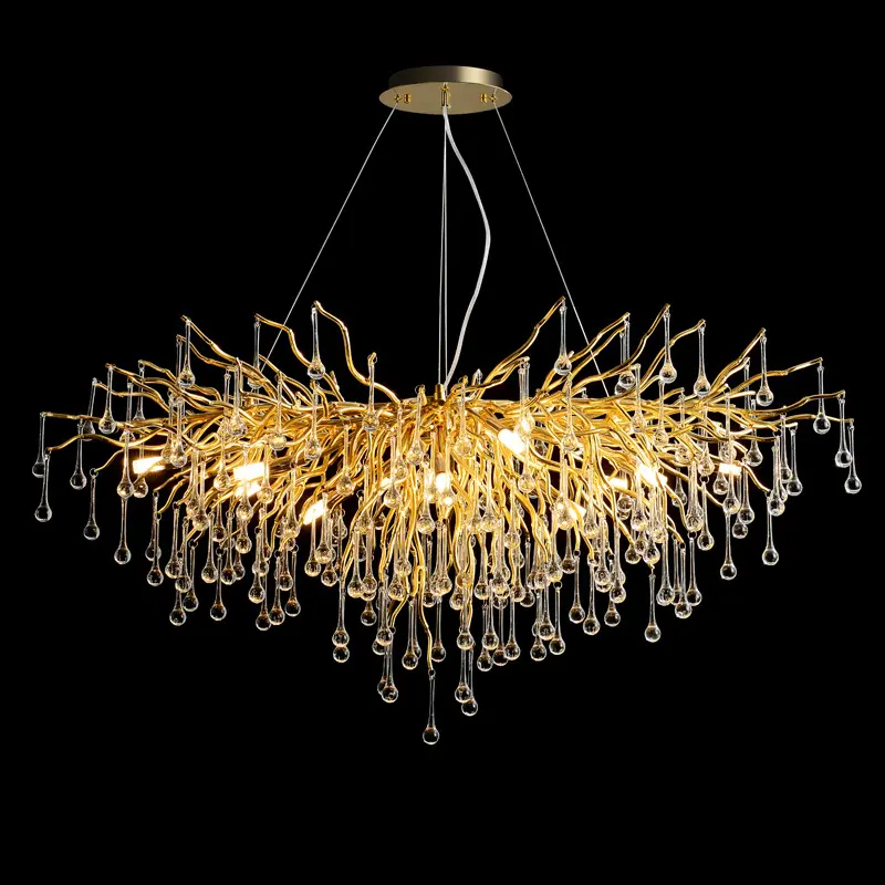 Postmodern Light Luxury Chandelier Water Drop Crystal