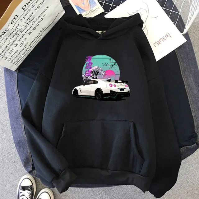 Hooded Solid Color Versatile Loose Student Hoodie Youth Casual Black - Shop at LoveMi