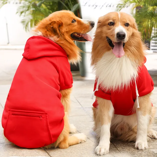 Fashion Pet Dog Simple Zipper Pocket Sweater Red - Shop at LoveMi