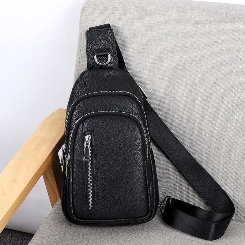 Chest Bag Men's Leather Trend Shoulder Bag