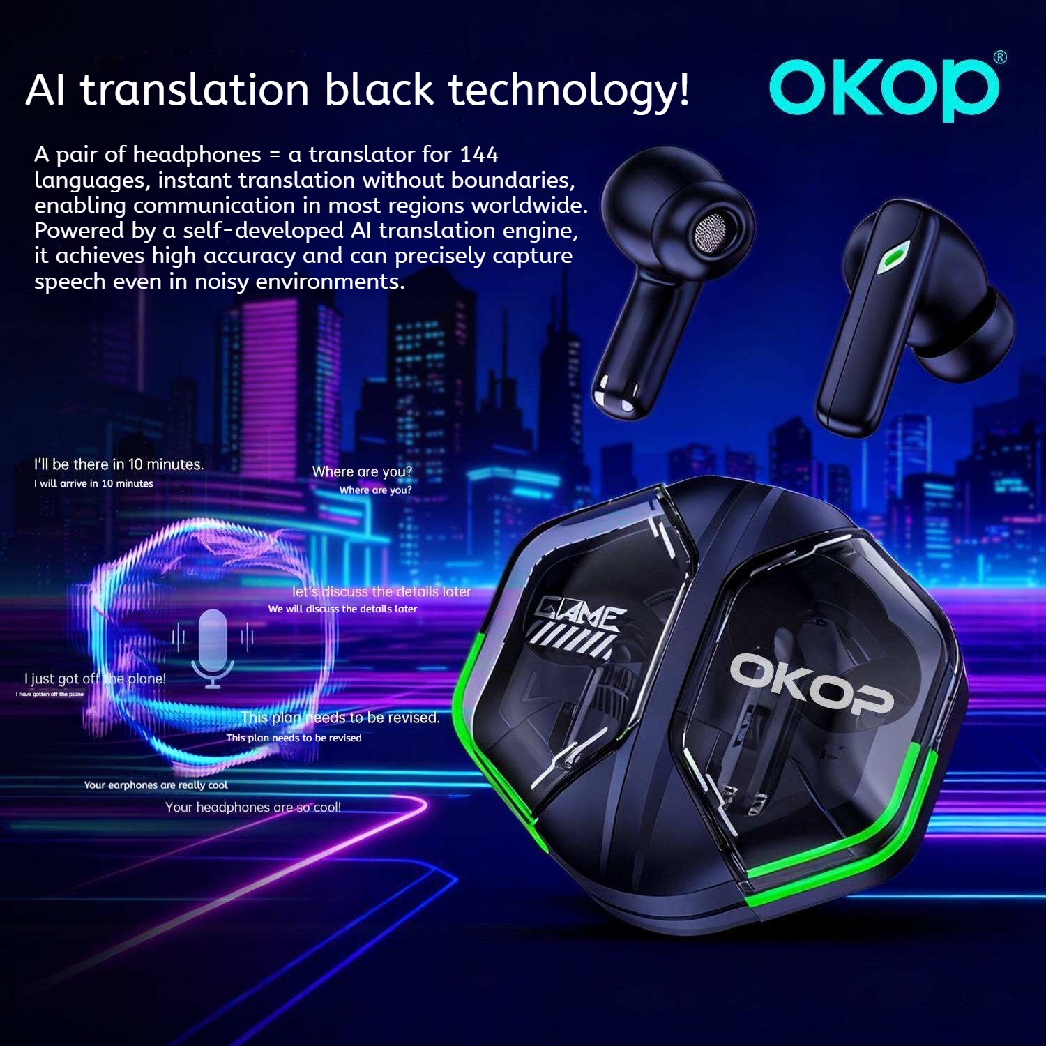 KP-223 Best-selling Bluetooth Headphones 2026 New Model Low Latency Gaming Headset With Mecha Style Design Long Battery Life Factory Direct In Stock 5