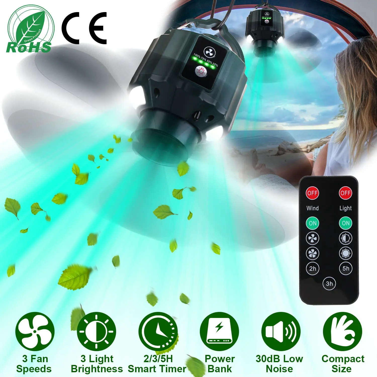 5200mAh Or 10400mAh Options -- Portable Camping