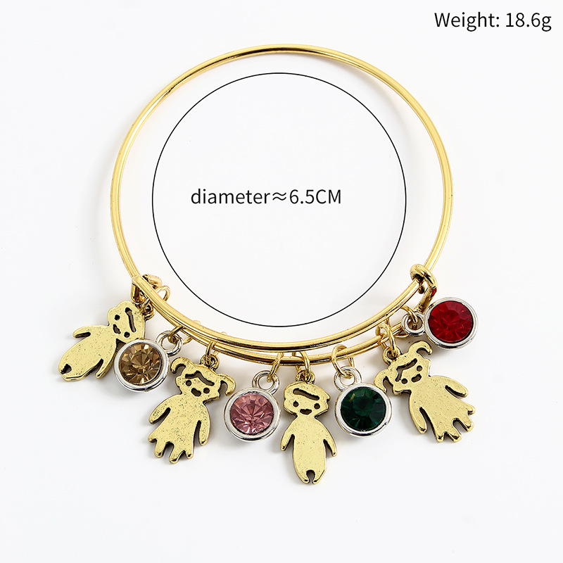 Fashionable Simple Alloy Colorful Diamond Bracelet