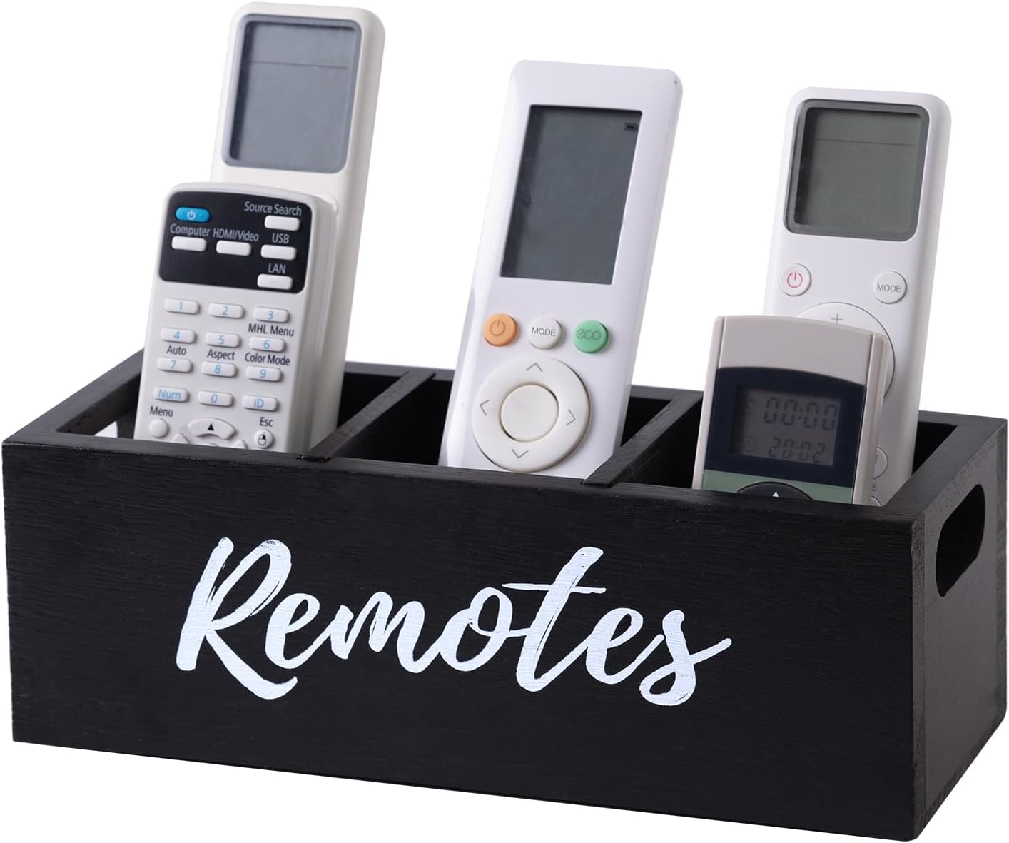 Remote Control Holder, Wall Mount And Desktop Organizer For TV Remotes, Media Controllers, Phone And Small Accessories